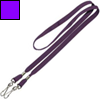 Лента для бейджа с двумя карабинами, ширина 11 мм, фиолетовая