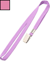 Лента для бейджа с клипсой, ширина 11 мм, розовая