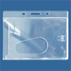 Прозрачный карман из жесткого пластика для хранения пластиковых карт, горизонтальный, 93х70 мм